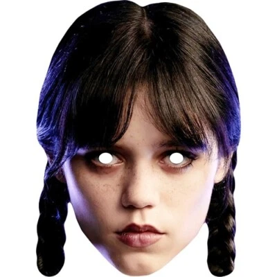 FUNKYBUNKY Wednesday Addams Halloween Karte Familie Gesichtsmaske - Ready To Wear - Kostüm