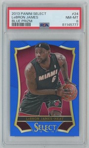 2013-14 Panini Select Lebron James Blue Prizm /49 PSA 9 #24 SP