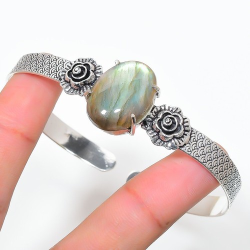 VALENTINO Braccialetto Gioielli Labradorite Gemma Fatto a Mano Regolabile PC 213