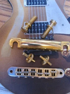 PW / Ping Works 91 Les Paul Nashville Gold Bridge / Stop tail / Studs - Picture 1 of 8