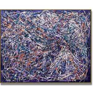Jackson Pollock Style Paintings On Canvas Modern Textured Painting 25.5"x31.5" - Picture 1 of 8