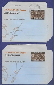 1971 Tonga 9s "Tongan Tapa" issue FDC & Mint Aerogramme H&G #1 - Picture 1 of 2