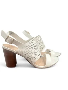 Kelly & Katie Damen weiß Cutout offene Zehenpartie 3 Zoll High Heels Größe 8,5 Look neu - Bild 1 von 7