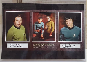 Autógrafo Star Trek 10x14 estampado Shatner/Nimoy doble firmado con certificado de autenticidad (AU-M-077) - Imagen 1 de 3