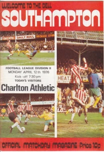Southampton V Charlton Athletic 1975/76 12-04-1976 División 2 - Imagen 1 de 1