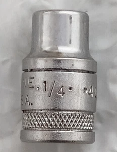 SK TOOLS "WAYNE" USA 40908, 1/4" DRIVE, 1/4" SOCKET, SHALLOW, 6 POINT. - Bild 1 von 9