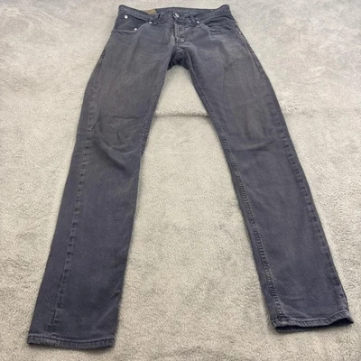 Dondup Jeans Mens 31 Gray Straight Leg Cotton Grunge Motorcycle Made in Italy - image 1 of 4