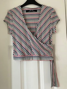 Top avvolgente Silence + Noise for Urban Outfitters Tanya - Taglia Large - Multi righe - Foto 1 di 6