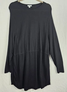 J. Jill Damen Tunika Shirt Top Bluse 2X Schwarz Langarm Wollmischung Lagenlook - Bild 1 von 8