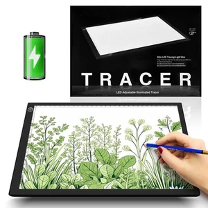 Rechargeable A4 Light Drawing Board, Lithium Battery Powered Light Pad, Adjus... - Picture 1 of 7