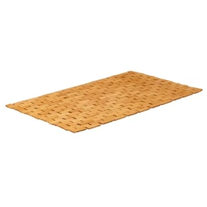 Badematte Badezimmermatte Duschvorleger Bambusmatte 40x70 cm Rutschfest Bambus - Bild 1 von 4