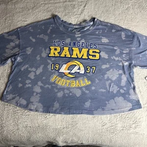 Los Angeles RAMS NFL Team Apparel T Shirt Large Teens Loose Fit Crop Purple - Picture 1 of 9