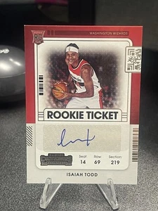 Isaiah Todd 2021-22 Panini Contenders Rookie Auto - Picture 1 of 2