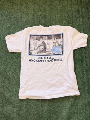 Vintage Y2K North Carolina Tar Heels Mens L (XL) Duke Rival Funny College Sports - Image 1 of 4