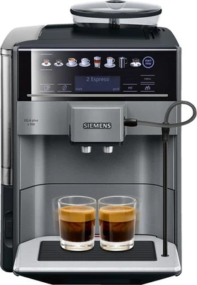 SIEMENS TE651509DE EQ6 plus s100 Kaffeevollautomat Diamond Titanium Metallic/Sch - Bild 1 von 3