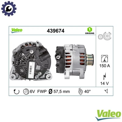 ALTERNATOR 439674 FOR PEUGEOT PARTNER/PATAGONICA/URBANA/MPV/ESCAPADE/FURGON 1.4L - Image 1 of 4