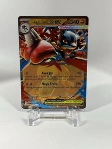 Tarjeta Pokémon Mega Lucario EX # 077/132 Mega Evolution casi nueva - Imagen 1 de 2