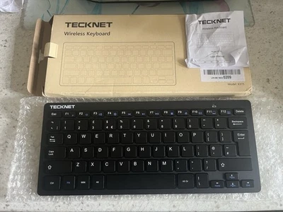 TECKNET Portable Cordless Wireless Keyboard Black, SKU X315 - Image 1 of 3