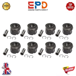 PISTONS SIZE 0.50MM X8 FOR LAND RANGE ROVER SPORT 4.4 DIESEL 448DT LR038168 NEW - Picture 1 of 8