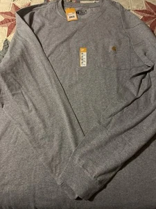 Carhartt Force TShirt Size 3x Tall Long Sleeve New With Tags Gray In Color - Picture 1 of 5