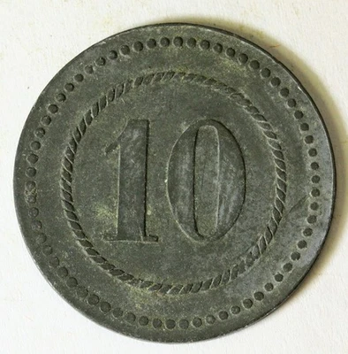 GERMANY (Cassel) 10 Pfennig ND - Zinc - Kriegsgeld - VF - 2977 - Image 1 of 2