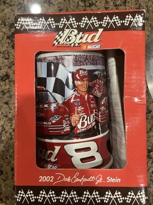 Taza Nascar 2002 Dale Earnhardt Jr #8 Budweiser Beer Stein "Run in the Red" - Nueva en caja Foto 1 de 4