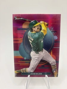 2025 Topps Finest Jacob Wilson Rookie /300 Uncommon Sky Magenta Refractor #109 - Picture 1 of 2