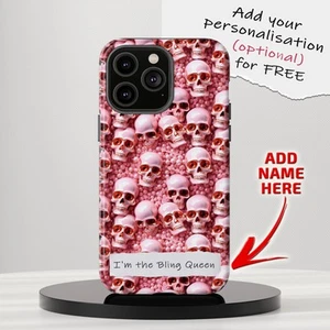Personalized Tough Phone Case Skull Jewels. iPhone, Samsung Galaxy, Google Pixel - Picture 1 of 271