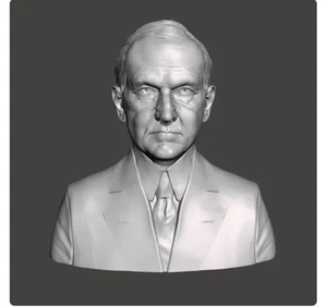 Masivamente ENORME! 292MM! Estatua de mármol busto del presidente Calvin Coolidge impresión 3D - Imagen 1 de 4