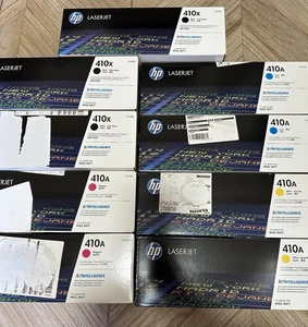NEW HP 410X & 410A High Yield Toner Cartridge 9pk (BCMY) - Zdjęcie 1 z 15