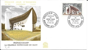 France 1965 FDC Chapel Of Notre Dame Du Haut YT 1435 - Picture 1 of 1