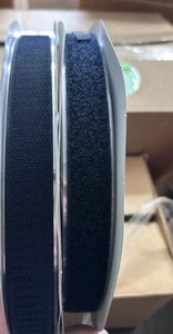 25 YARD ROLL of Velcro® Brand BLACK 1" MVA#8 SUPER HOOK Both Sides Full Rolls - Picture 1 of 3