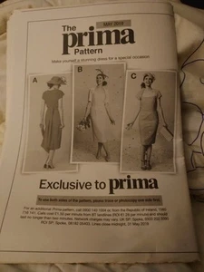Uncut FORMAL DRESS WEDDING PROM PRIMA sewing pattern May 2019 Size 10-20 Fitted - Picture 1 of 2