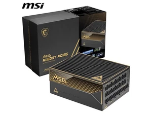 MSI - MEG Ai1600T PCIE5, 80+ TITANIUM Full Modular Gaming PSU, Dual 12V-2x6 - Picture 1 of 5