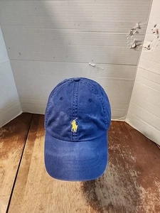POLO by Ralph Lauren Blue Cap "Classic" UNISEX ADULT Cap Strapback OSFA Faded - Picture 1 of 8