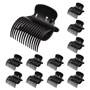 12Pk Hot Roller Clips Plastic Hair Curler Claw Clips Replacement for Hair Salon - Picture 1 of 7