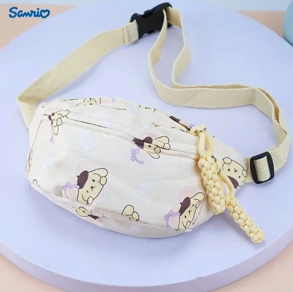 Sanrio Pom Pom Purin Fanny Pack Soft 9.8" up to 42" NEW Hello Kitty Super CUTE - Image 1 of 1