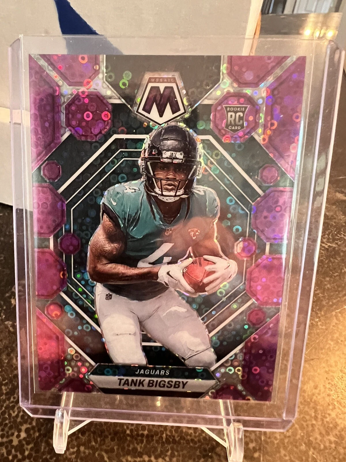 Tank Bigsby /50 RC Purple Disco Prizm 2023 Panini Mosaic Jags #364