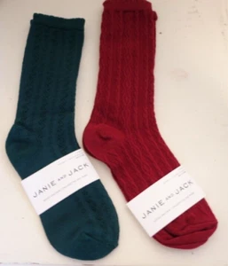 NWT Two Pairs Janie and Jack Socks Girl's Size 4-5 - Picture 1 of 1