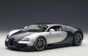 1/18 AutoArt Bugatti Veyron EB 16.4 Super Sport Blue / Silver White Doors 70939 - Bild 1 von 9