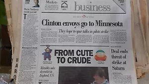 PERIÓDICO VINTAGE 23EE49: DETROIT FREE PRESS, 9 DE SEPTIEMBRE DE 1998 - Imagen 1 de 1