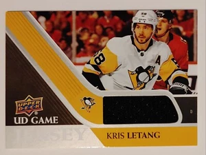 KRIS LETANG 2020-21 UPPER DECK UD GAME JERSEY #GJ-KL PENGUINS NM-MT A2 - Picture 1 of 2