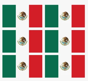 6 MINI MEXICO FLAG STICKER DECAL,FOR HELMET, PHONE, TABLET, TAG, CUP, LAPTOP - Bild 1 von 1