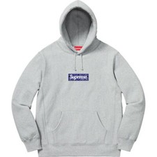 supreme box logo hoodie heather grey 