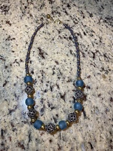 Beautiful Beaded Handmade Necklace - 10” - Picture 1 of 4