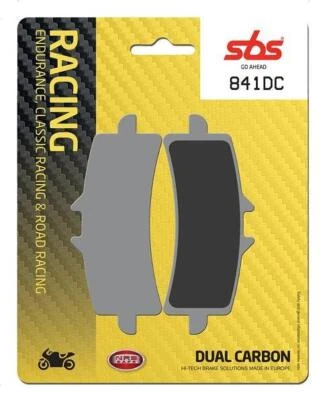 SBS 841 DC dual carbon BRAKE DISC PADS FOR MV AGUSTA 1000 F4 R 2012 - 2019 - Image 1 of 2