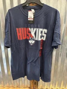 UCONN Huskies NCAA Mens Captivating Shirt XL Blue Short Sleeve New W/ Tags - Picture 1 of 5