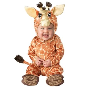 Baby Giraffe Zoo Animal Halloween Safari Costume Newborn Infant 0-6-12-18-24m - Picture 1 of 2