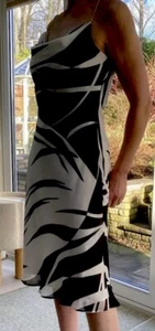 Debenham’s Silk Dress UK 12 Lined Strappy Summer Evening Wedding Party Dress - Picture 1 of 7