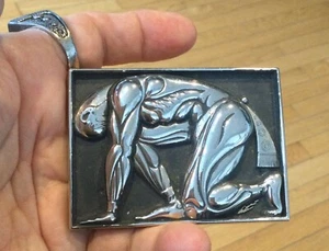 AWESOME, VINTAGE SIGNED ERTE HEAVY STERLING PENDANT & RING! NEVER WORN! - Picture 1 of 8